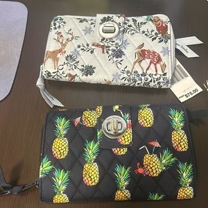 Two Vera Bradley Turnlock Wallet